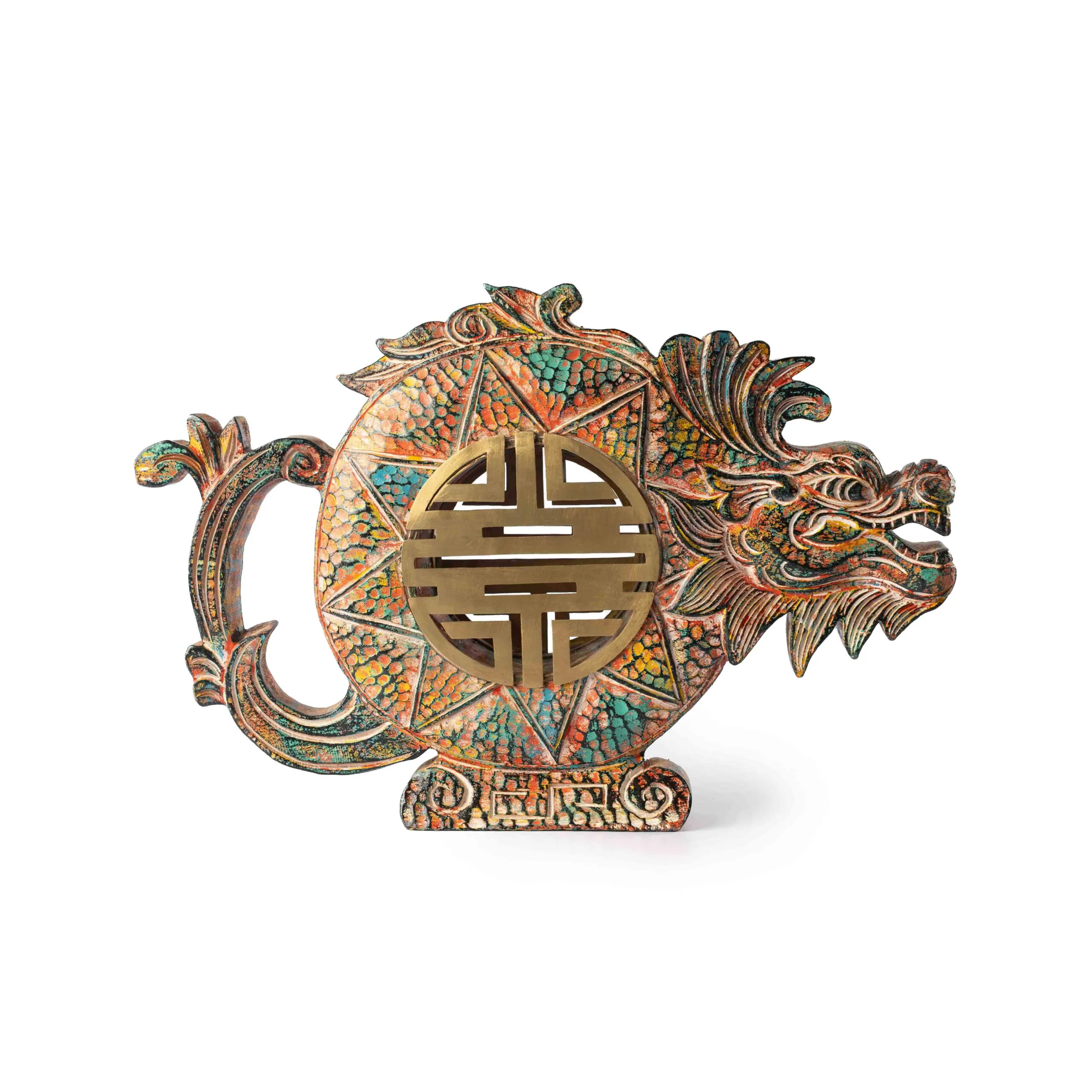 Tượng Gỗ Điêu Khắc Thủ Công - Rồng Thọ