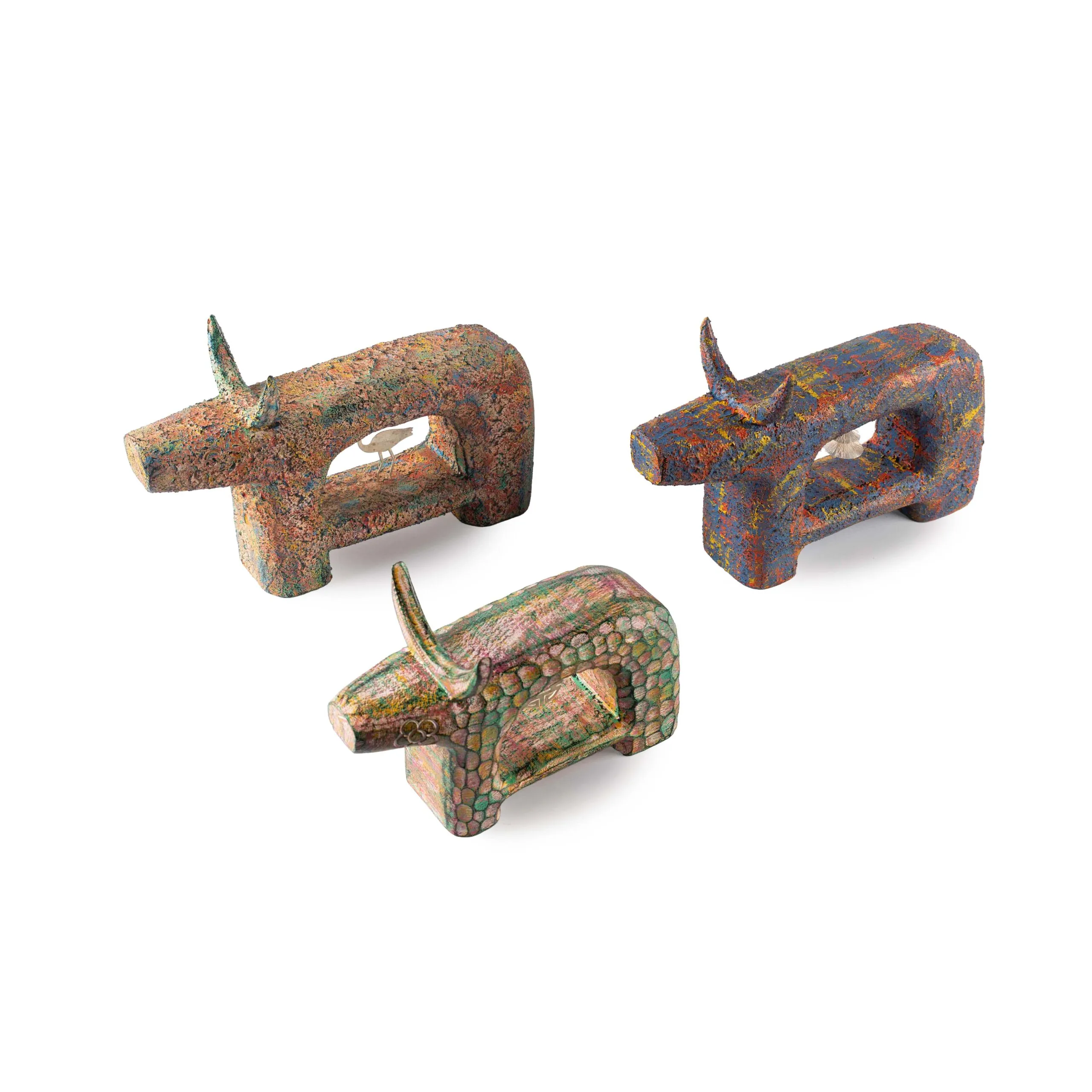 Tượng Gỗ Điêu Khắc Thủ Công - Trâu Thọ