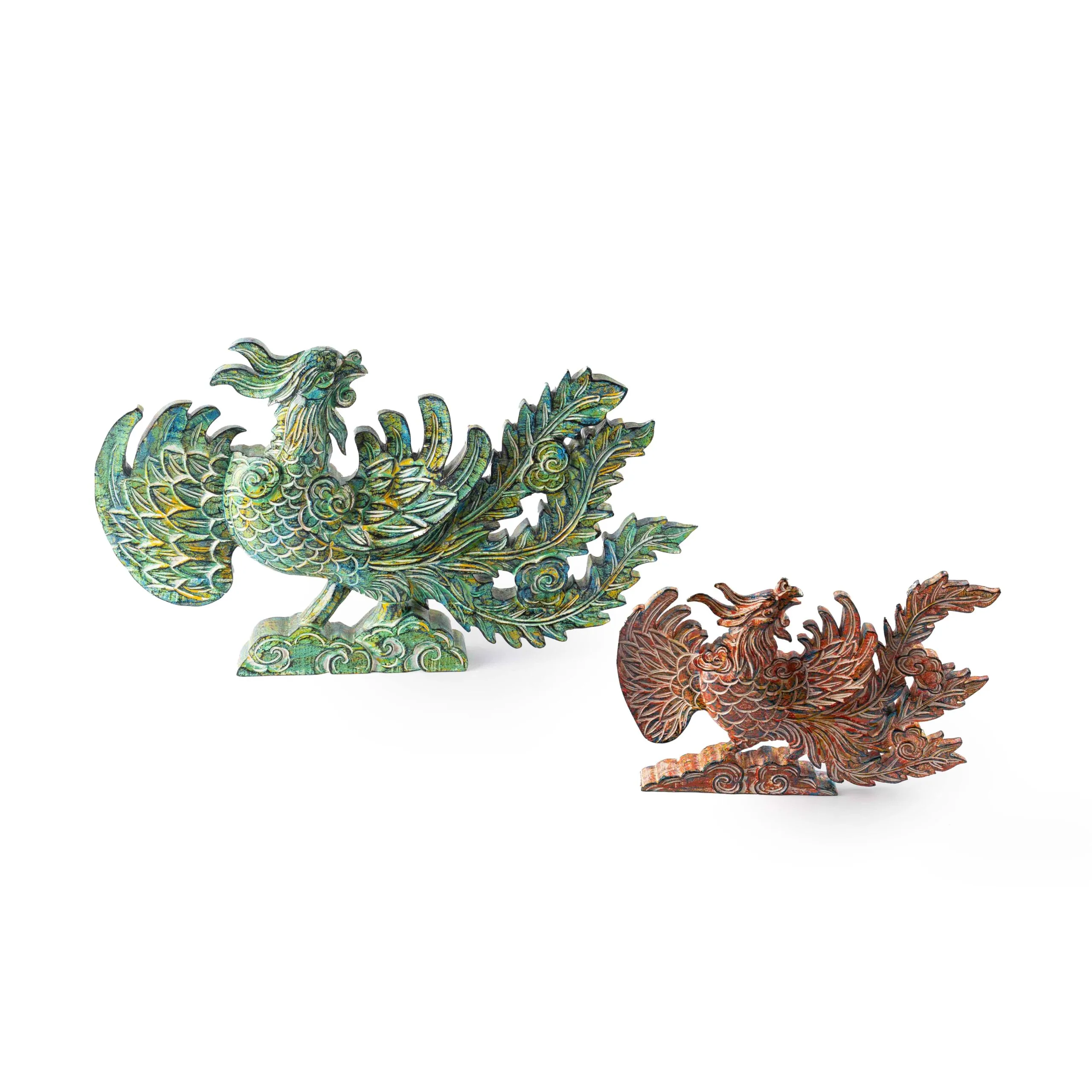 Tượng Gỗ Điêu Khắc Thủ Công - Phượng Hoàng