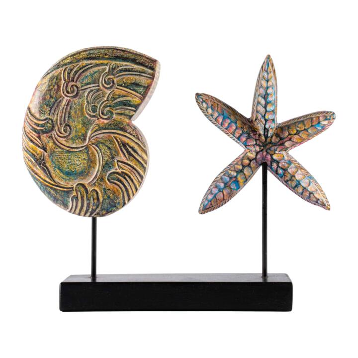 Tượng gỗ điêu khắc thủ công hội an- ốc sao có đế